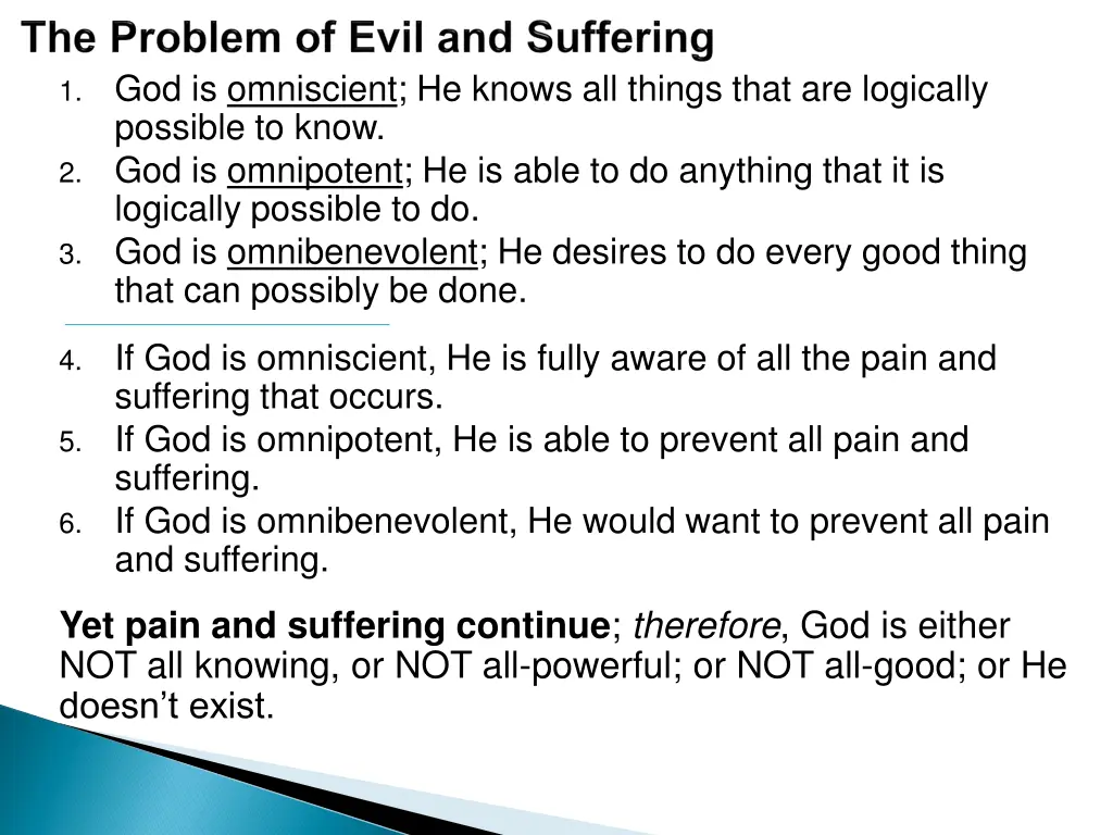 1 god is omniscient he knows all things that