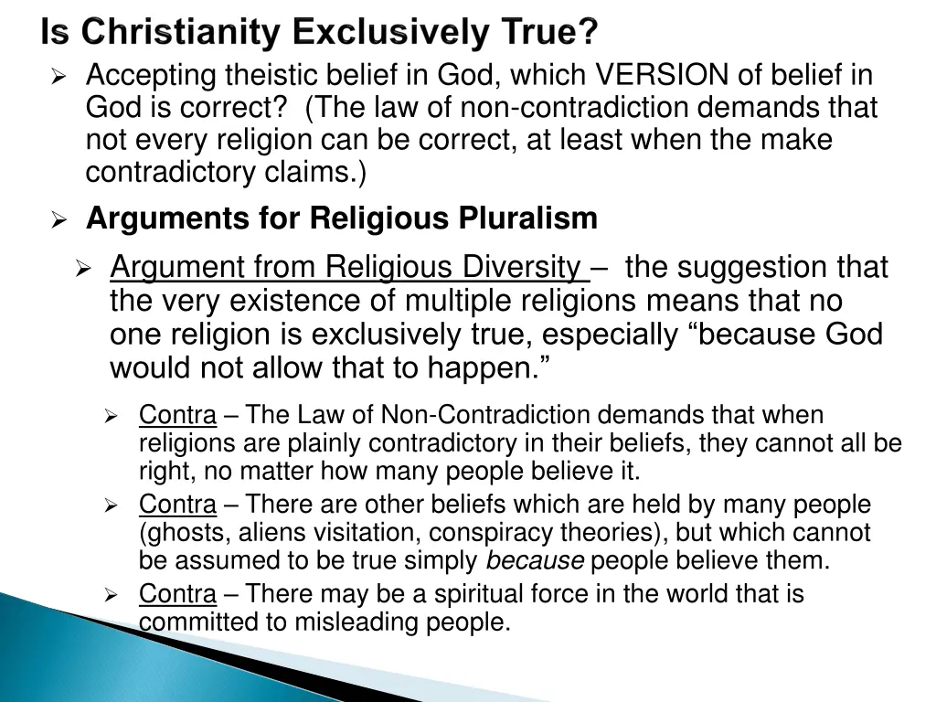accepting theistic belief in god which version