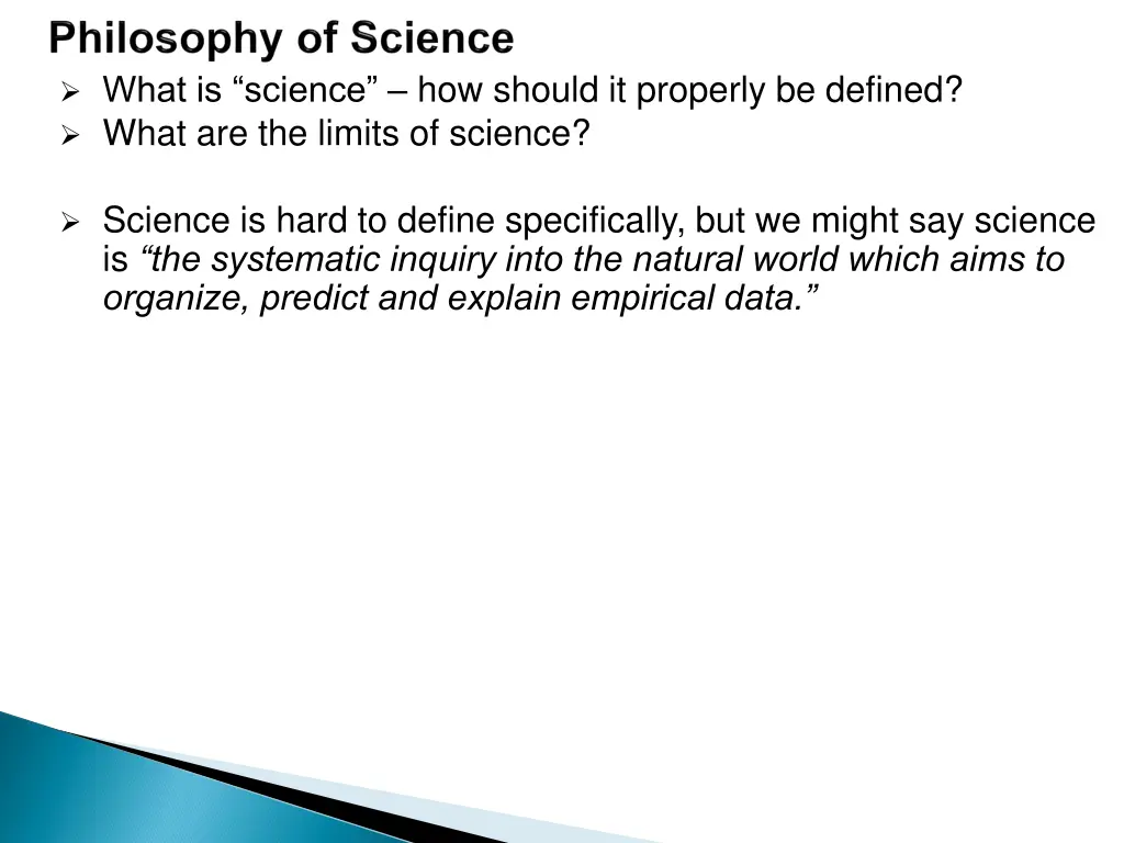 what is science how should it properly be defined