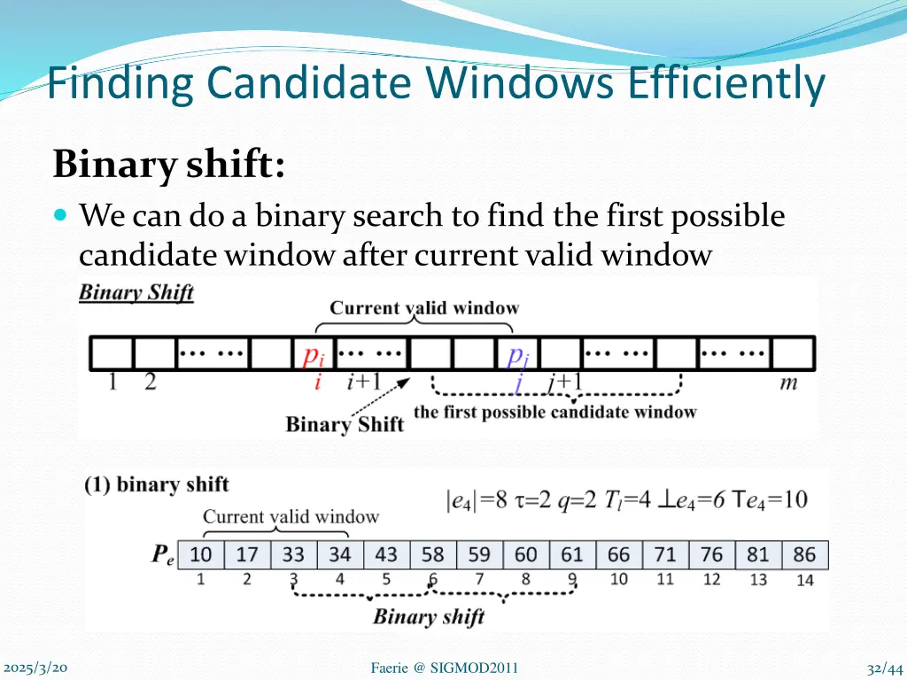 finding candidate windows efficiently 3