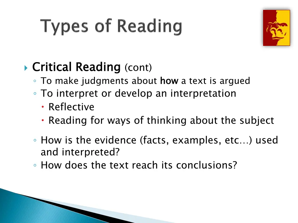 critical reading to make judgments about