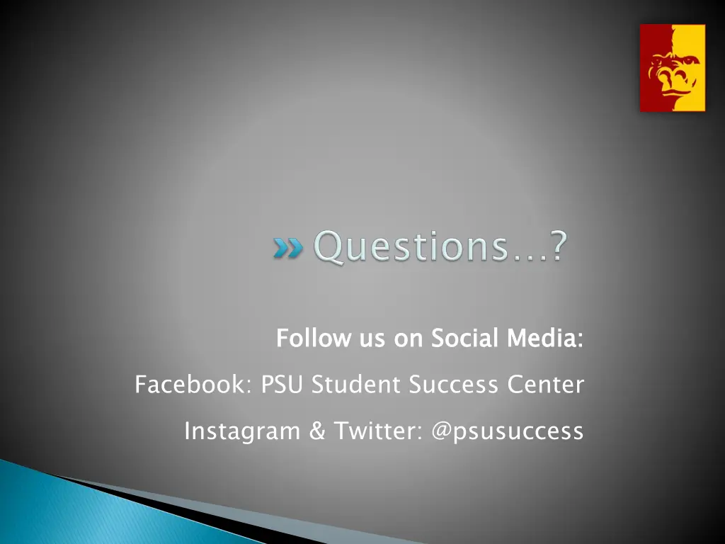 follow us on social media facebook psu student