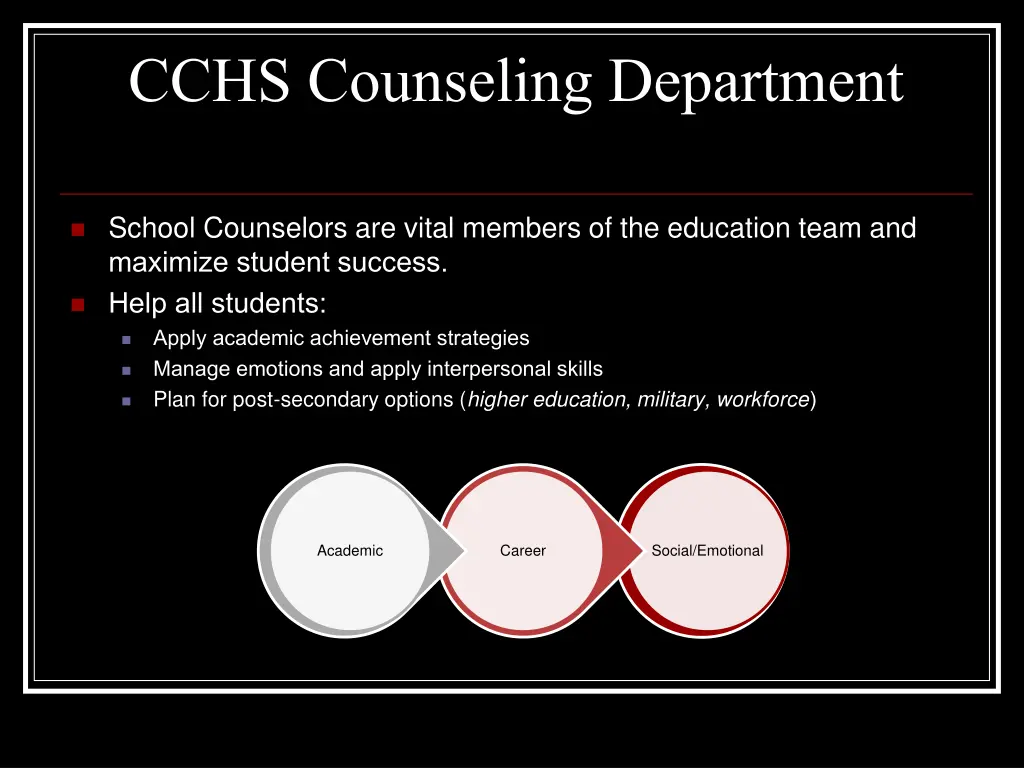 cchs counseling department