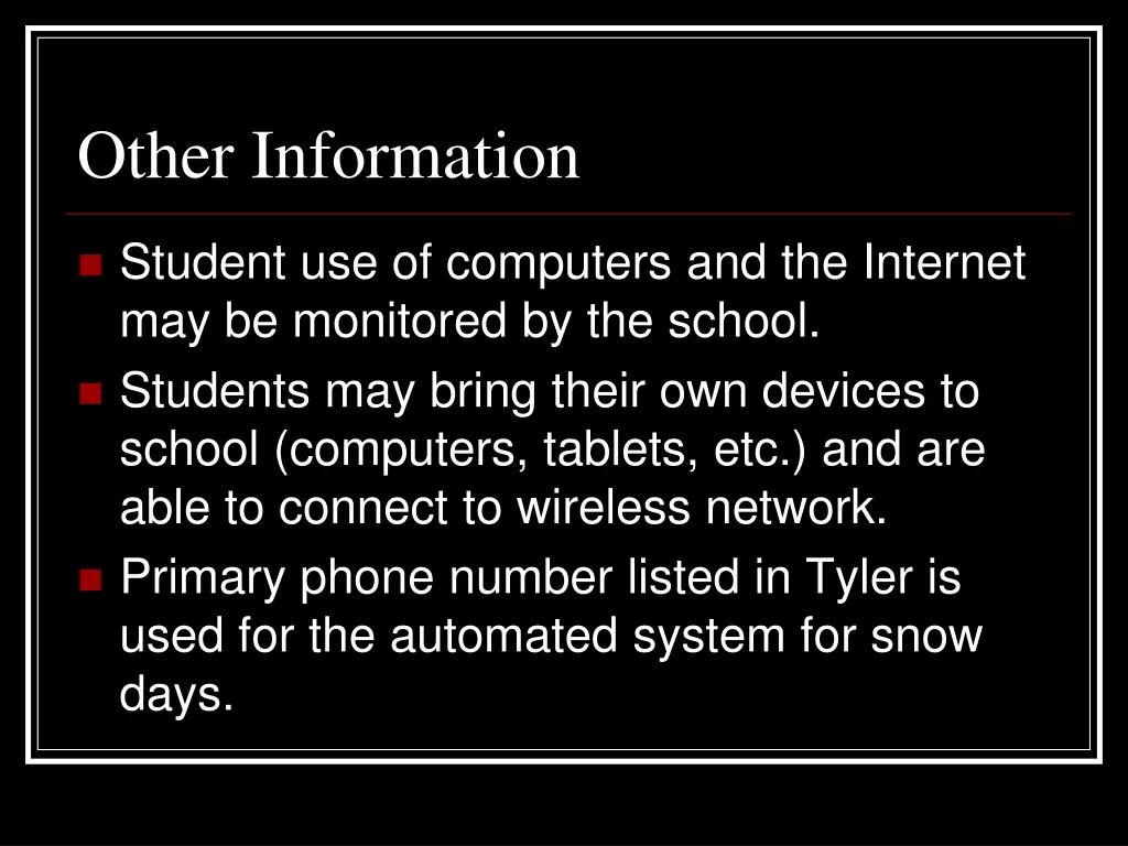 other information