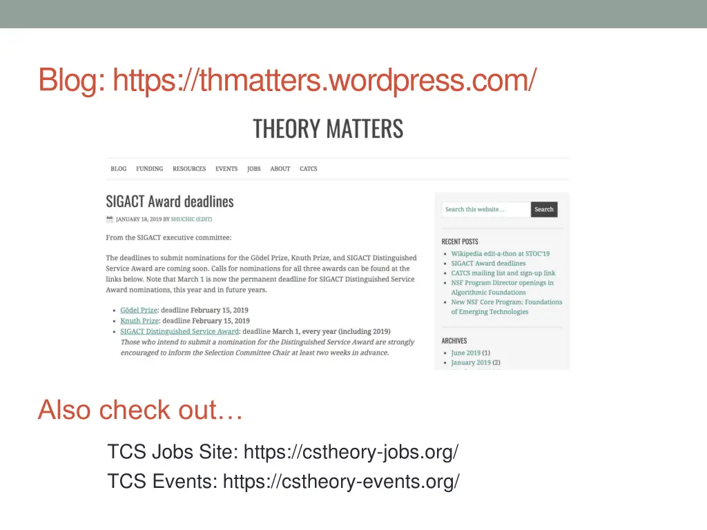 blog https thmatters wordpress com