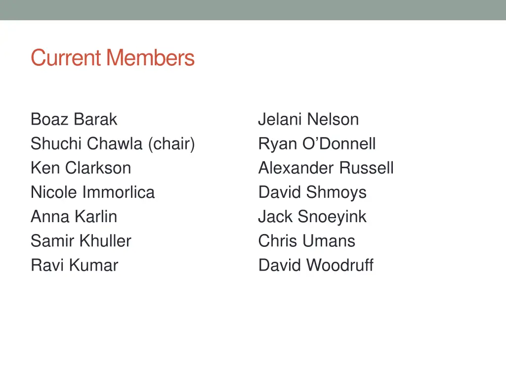 current members