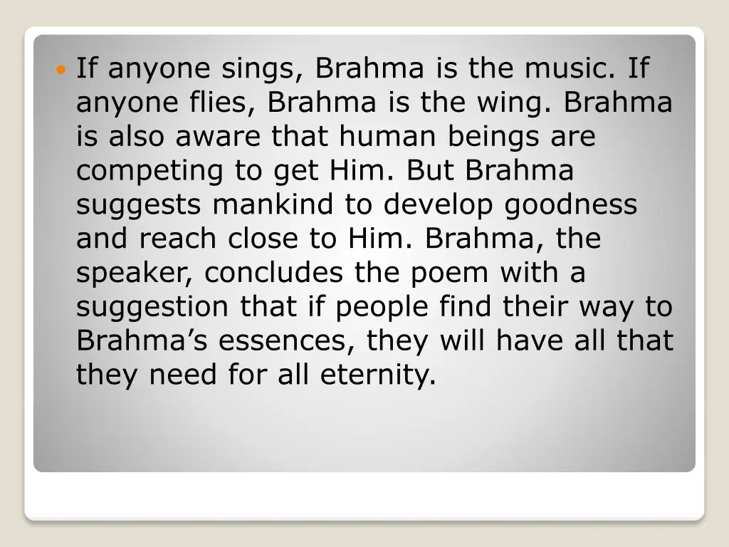 if anyone sings brahma is the music if anyone