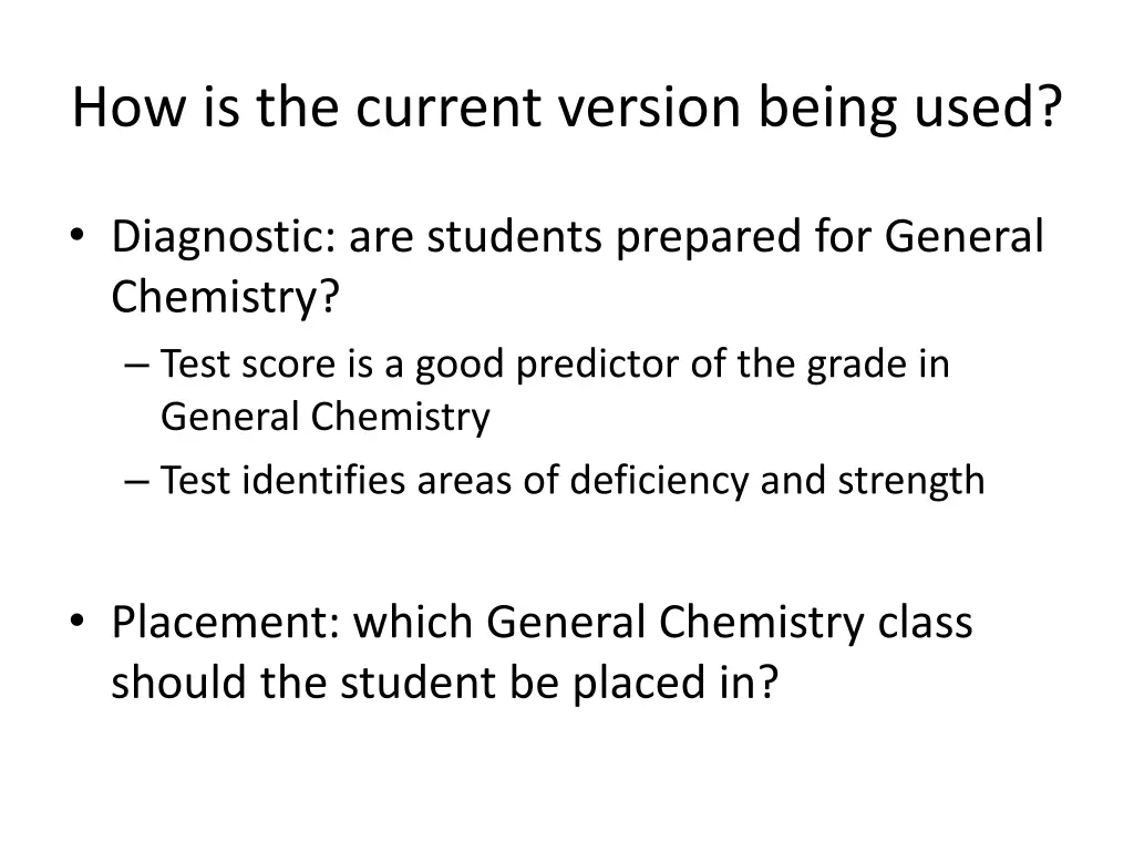 how is the current version being used