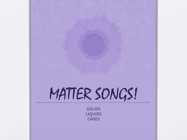 matter songs