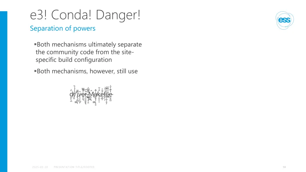 e3 conda danger separation of powers