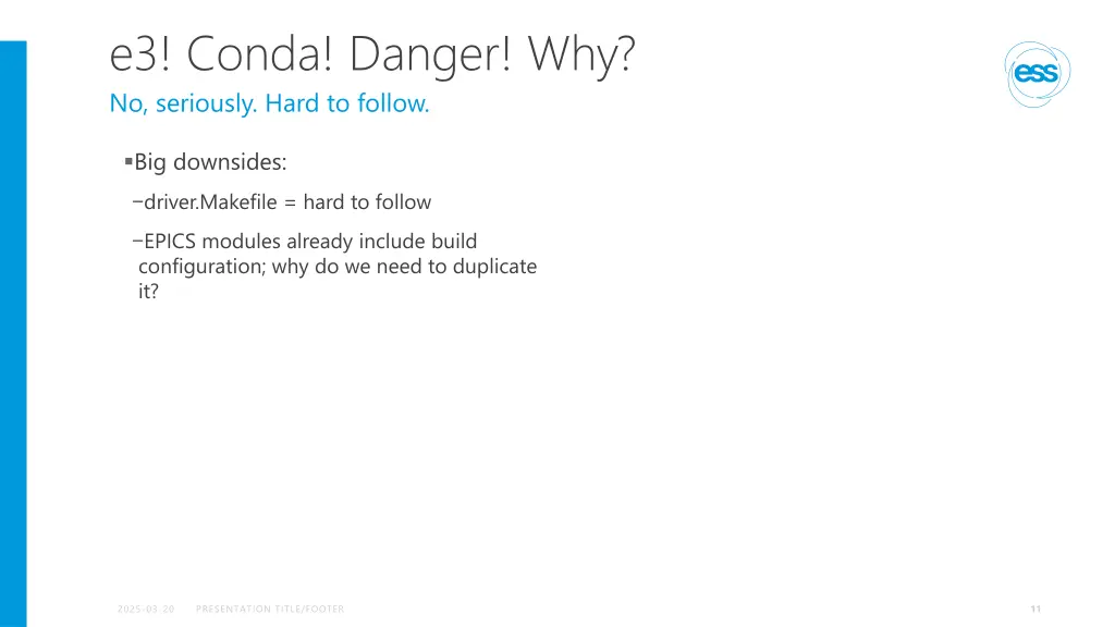 e3 conda danger why no seriously hard to follow