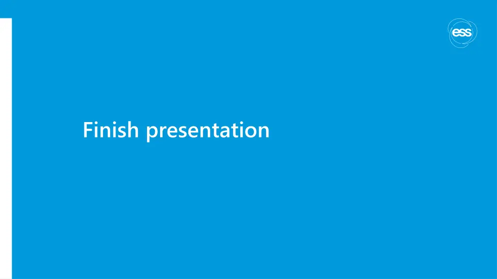 finish presentation