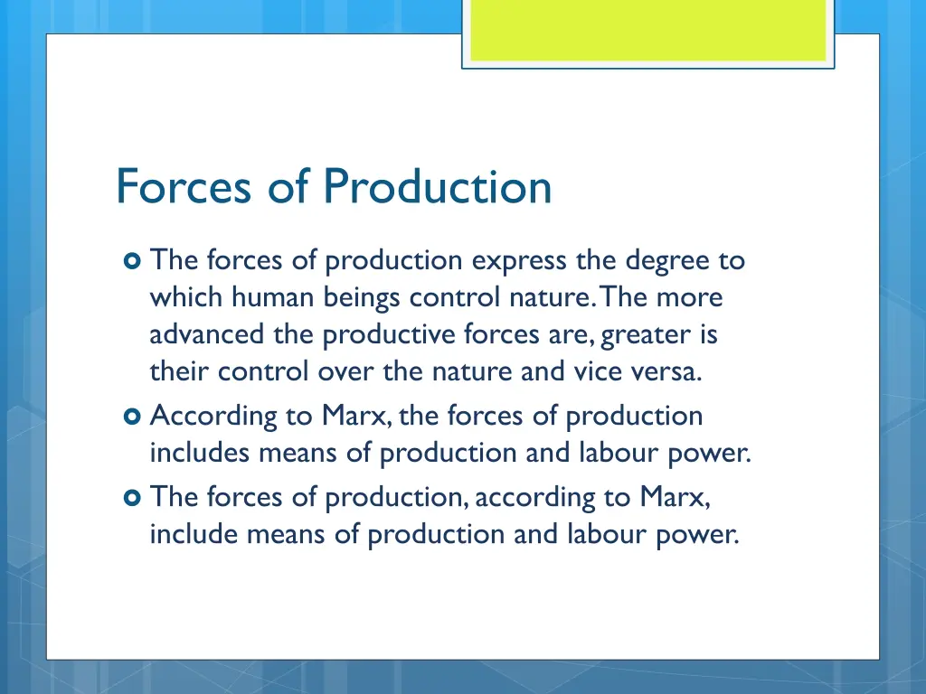 forces of production