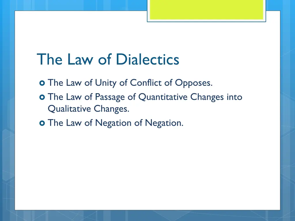 the law of dialectics