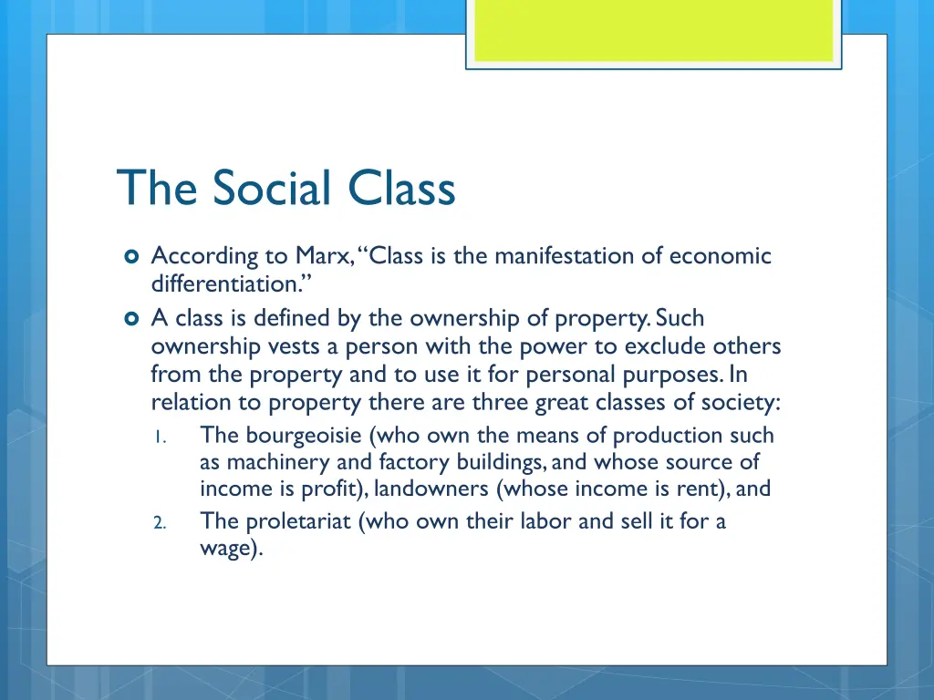 the social class
