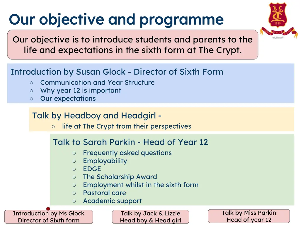 our objective and programme our objective