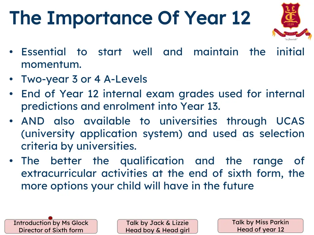the importance of year 12 the importance of year