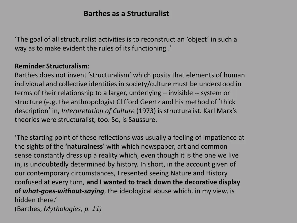 barthes as a structuralist