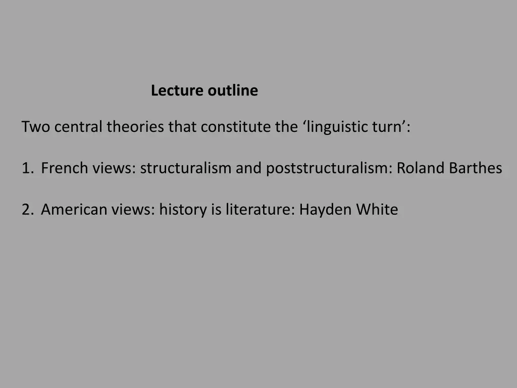 lecture outline