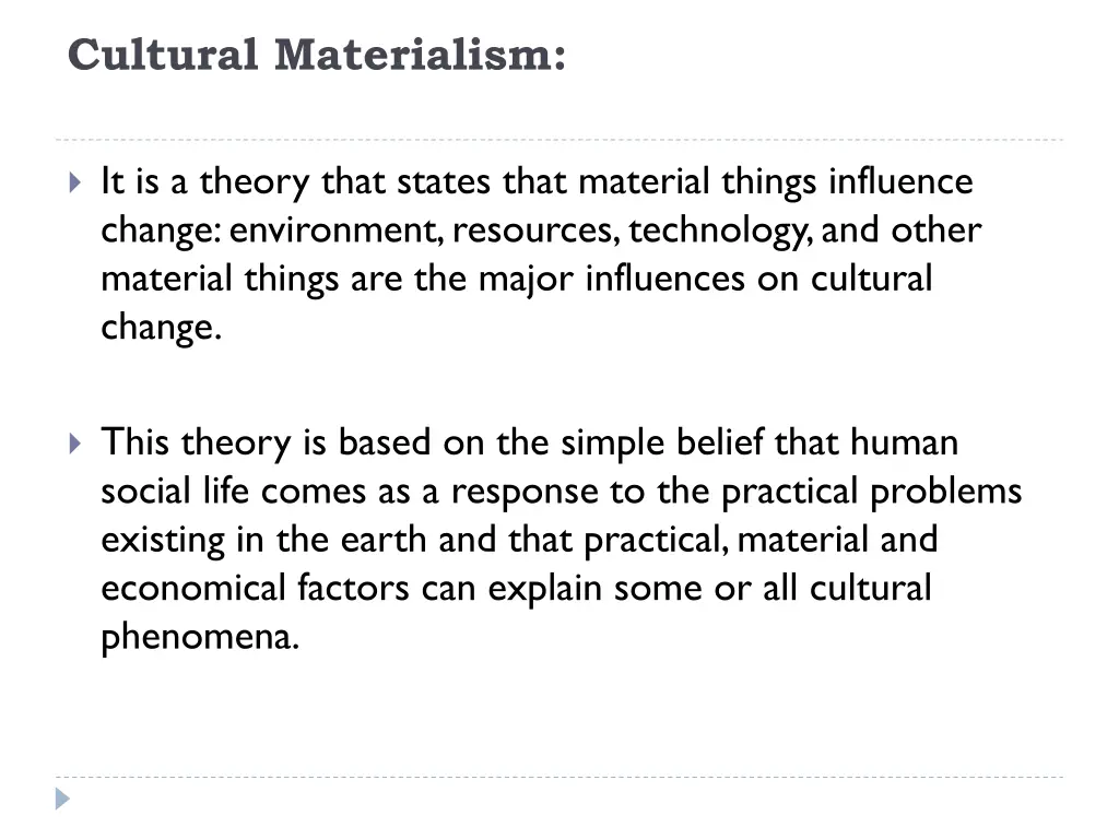 cultural materialism