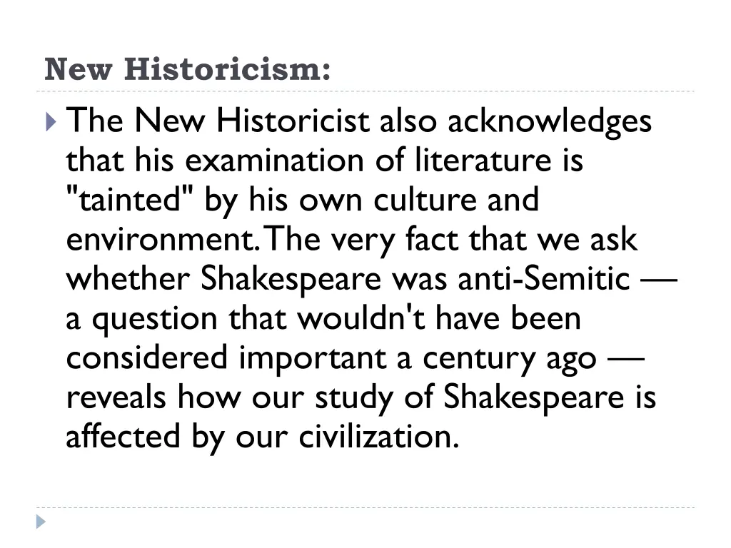 new historicism the new historicist also