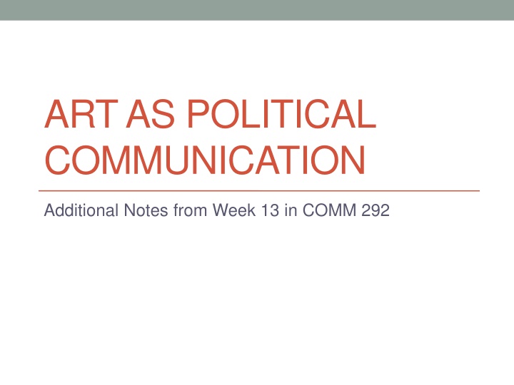 art as political communication