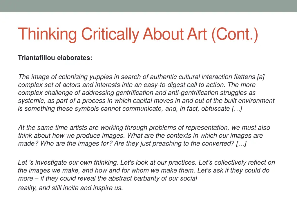 thinking critically about art cont