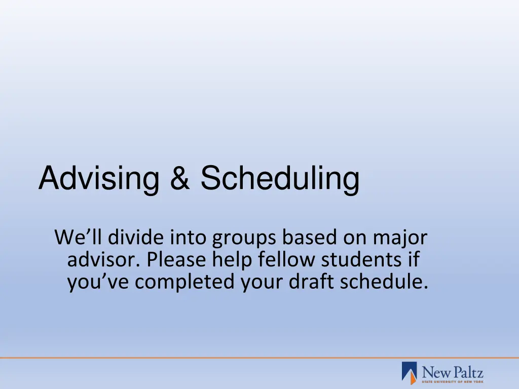 advising scheduling