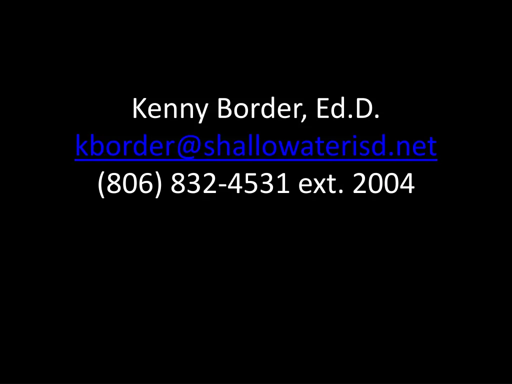 kenny border ed d kborder@shallowaterisd