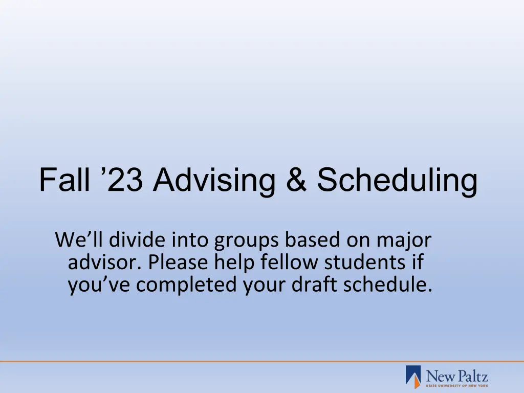 fall 23 advising scheduling