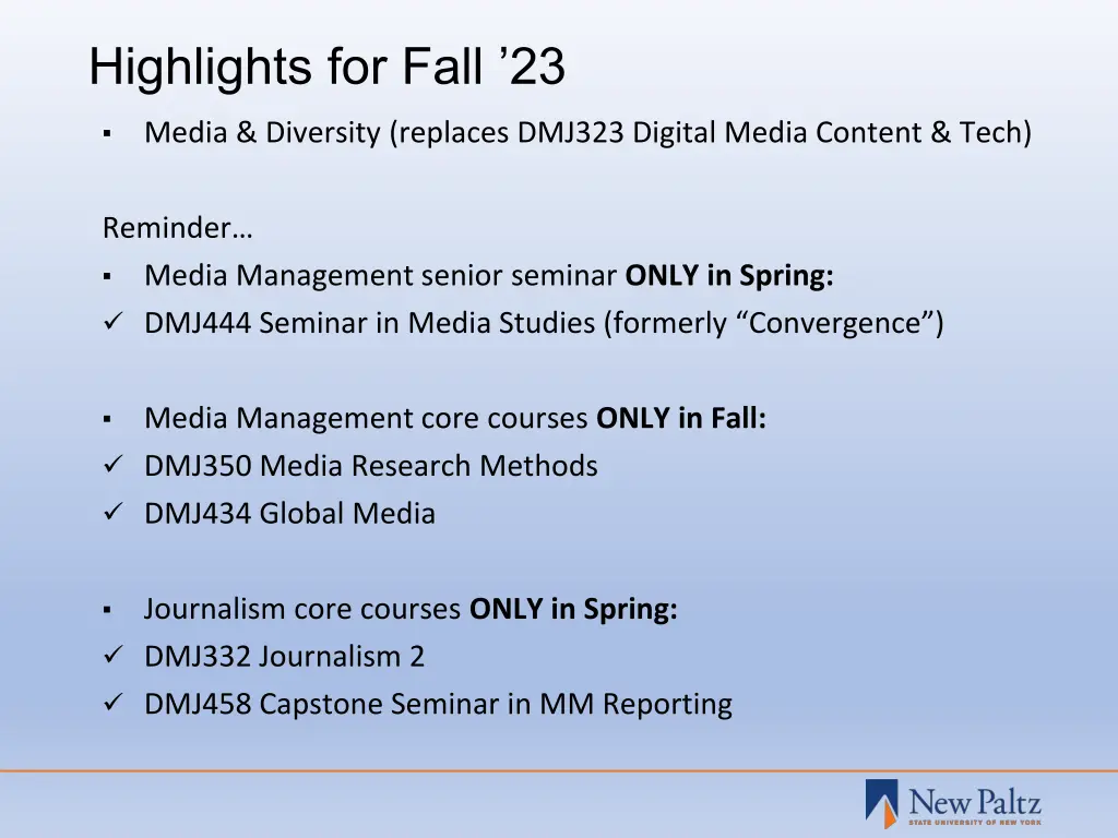 highlights for fall 23