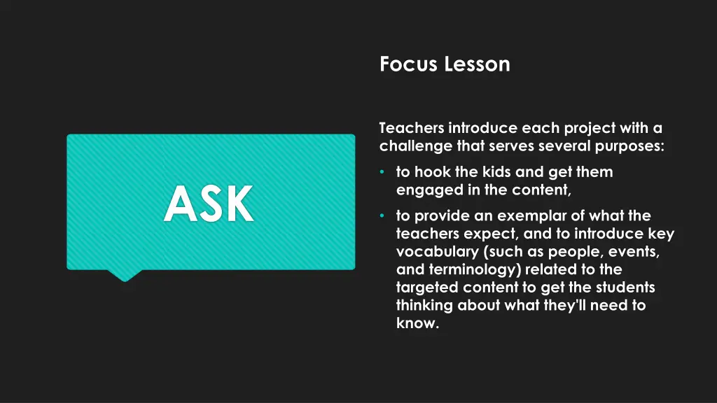 focus lesson