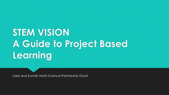 stem vision a guide to project based learning