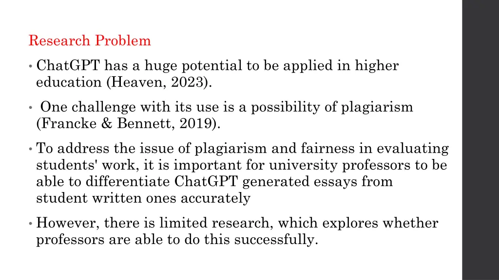 research problem
