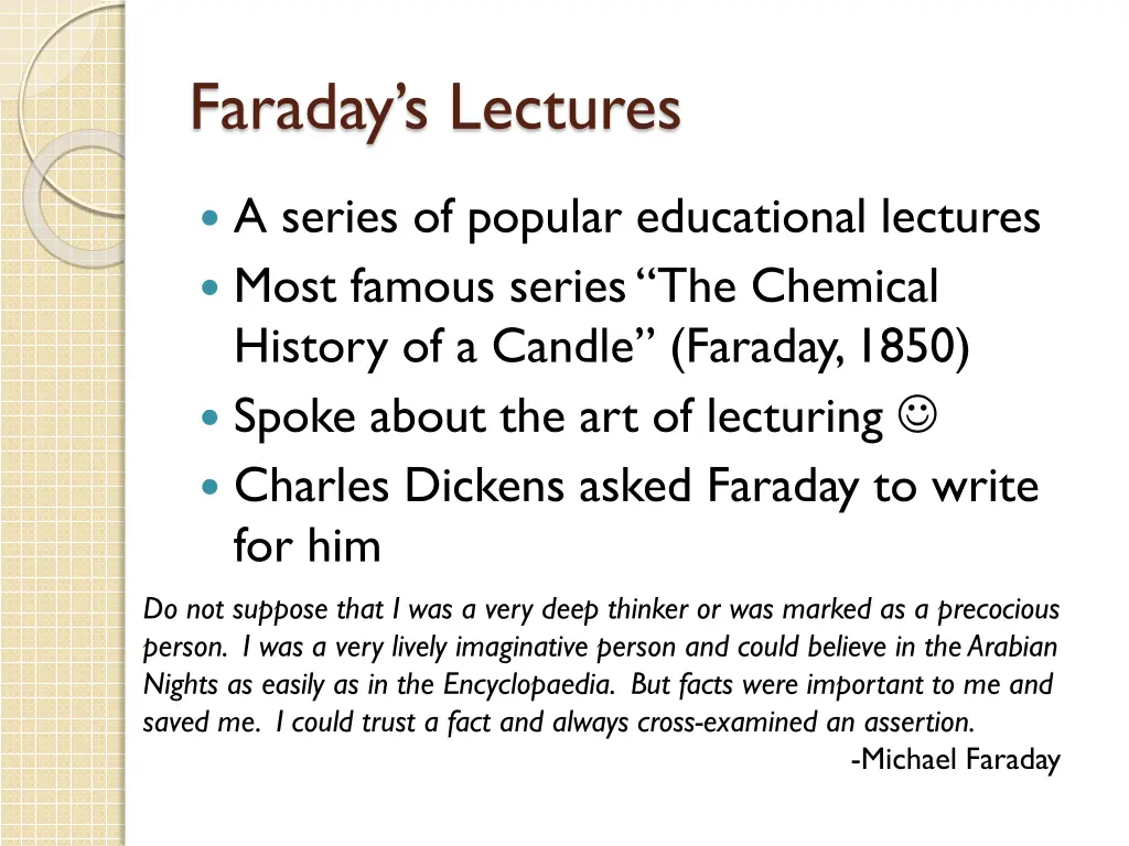 faraday s lectures