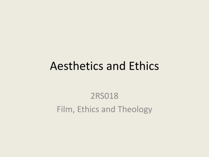 aesthetics and ethics