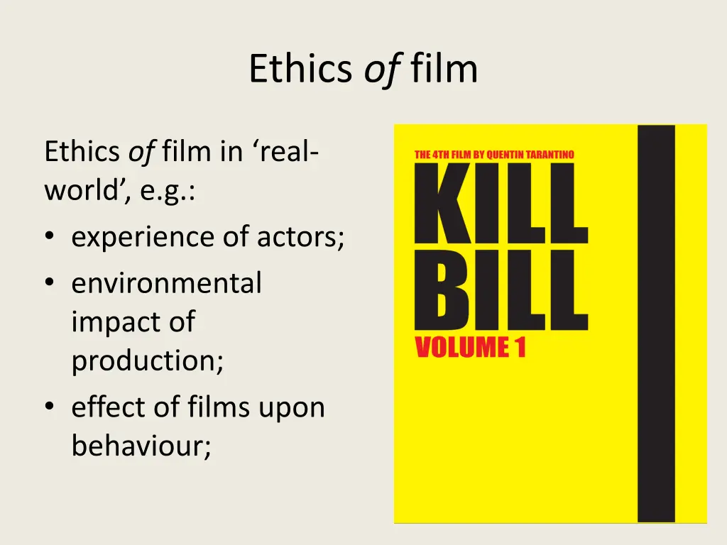 ethics of film