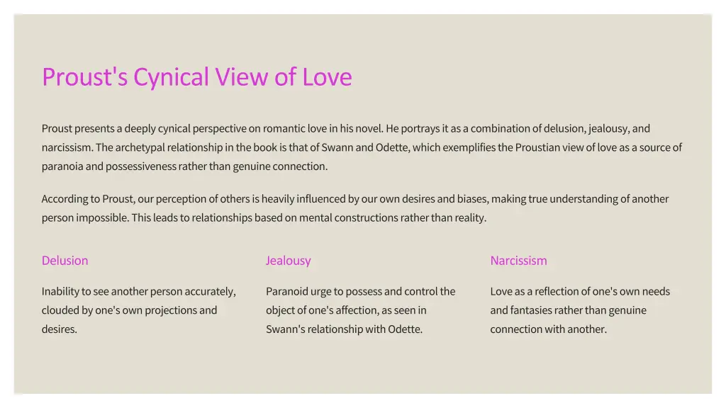 proust s cynical view of love