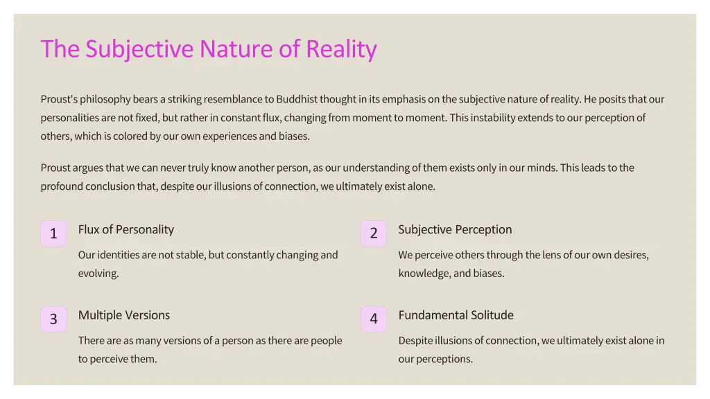 the subjective nature of reality