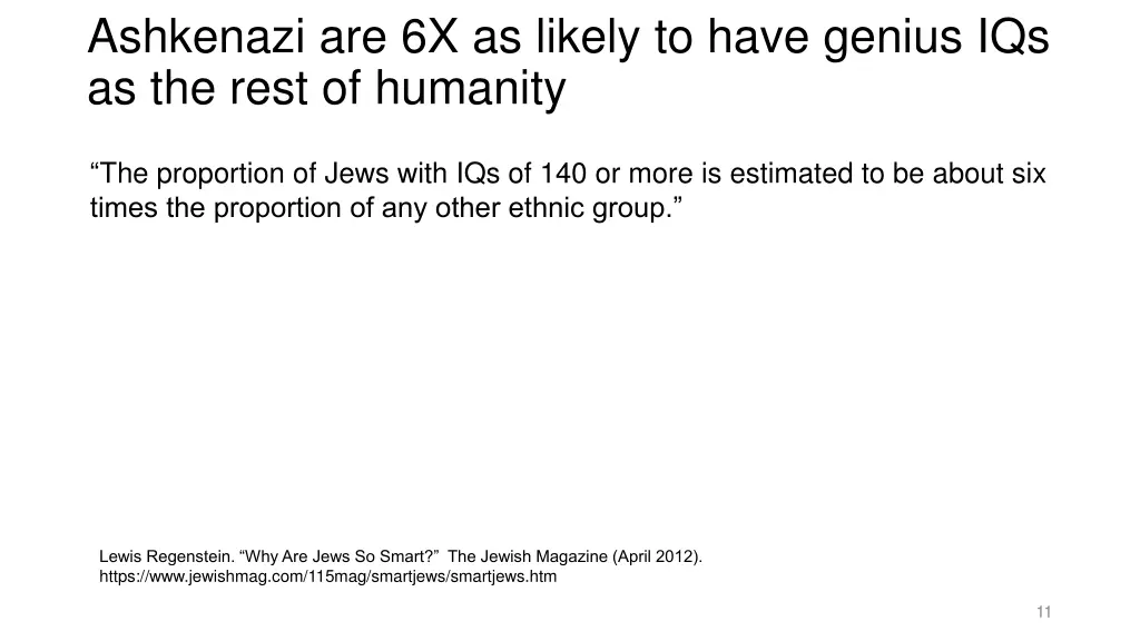 ashkenazi are 6x as likely to have genius