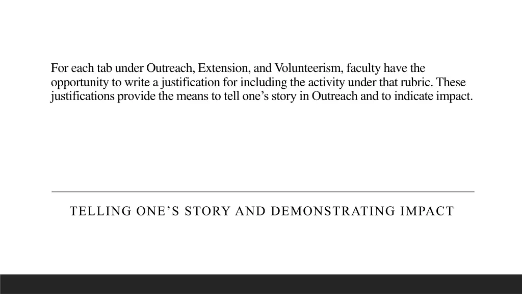 for each tab under outreach extension