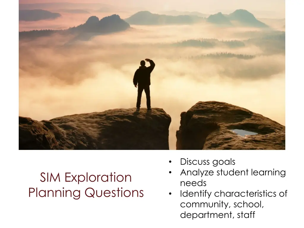 discuss goals analyze student learning needs