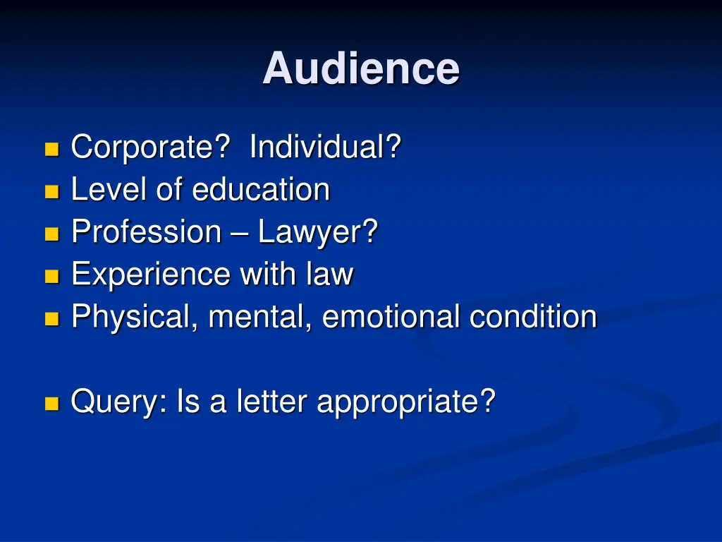 audience