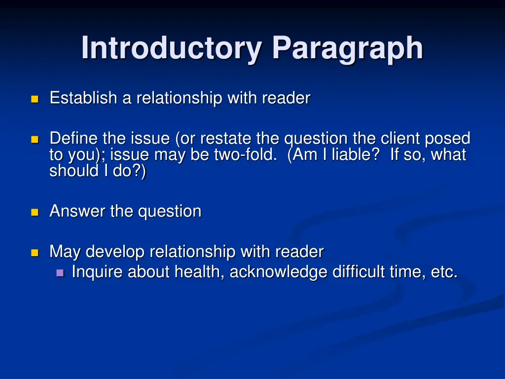 introductory paragraph