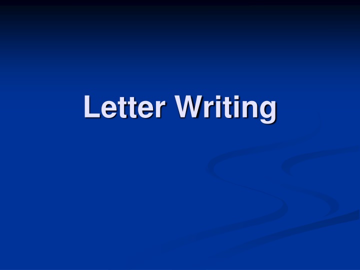letter writing