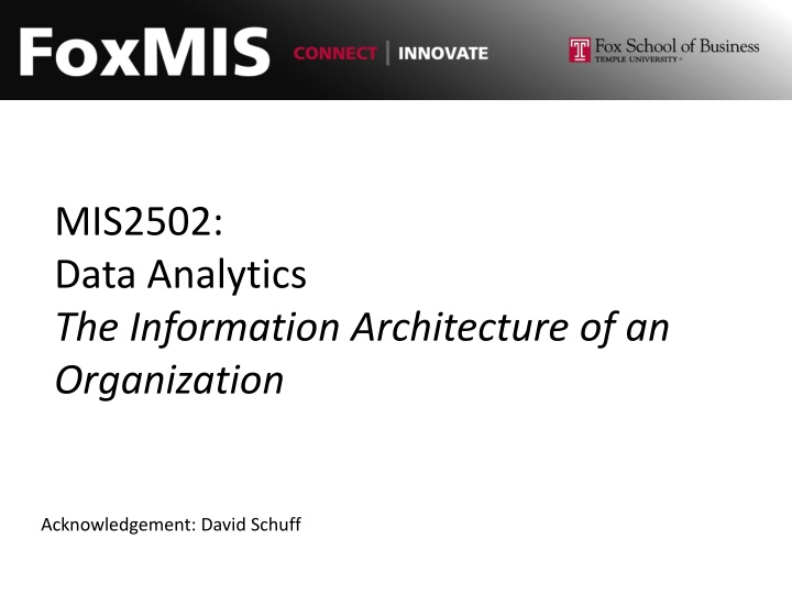mis2502 data analytics the information