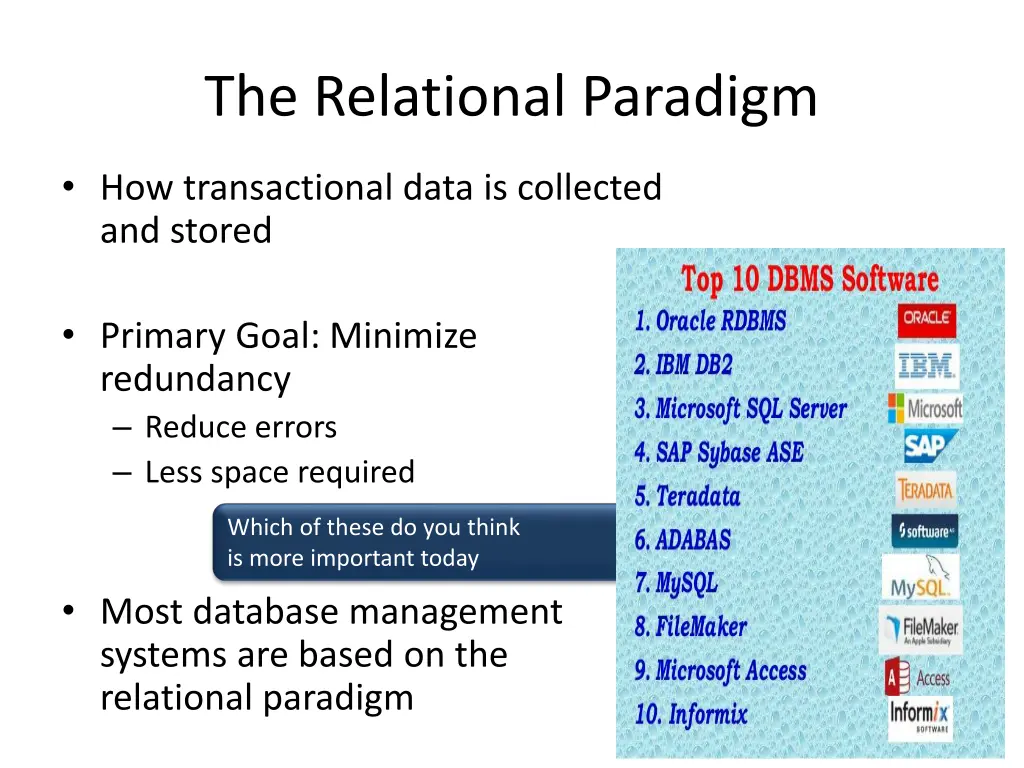 the relational paradigm