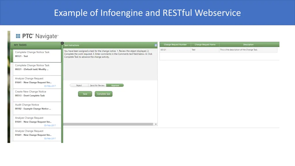 example of infoengine and restful webservice