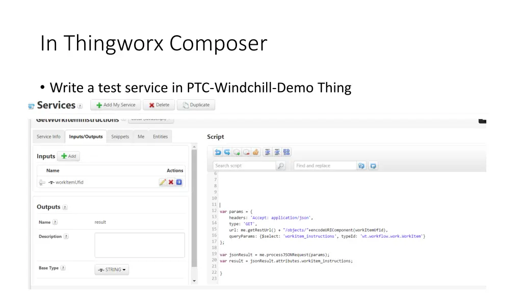 in thingworx composer