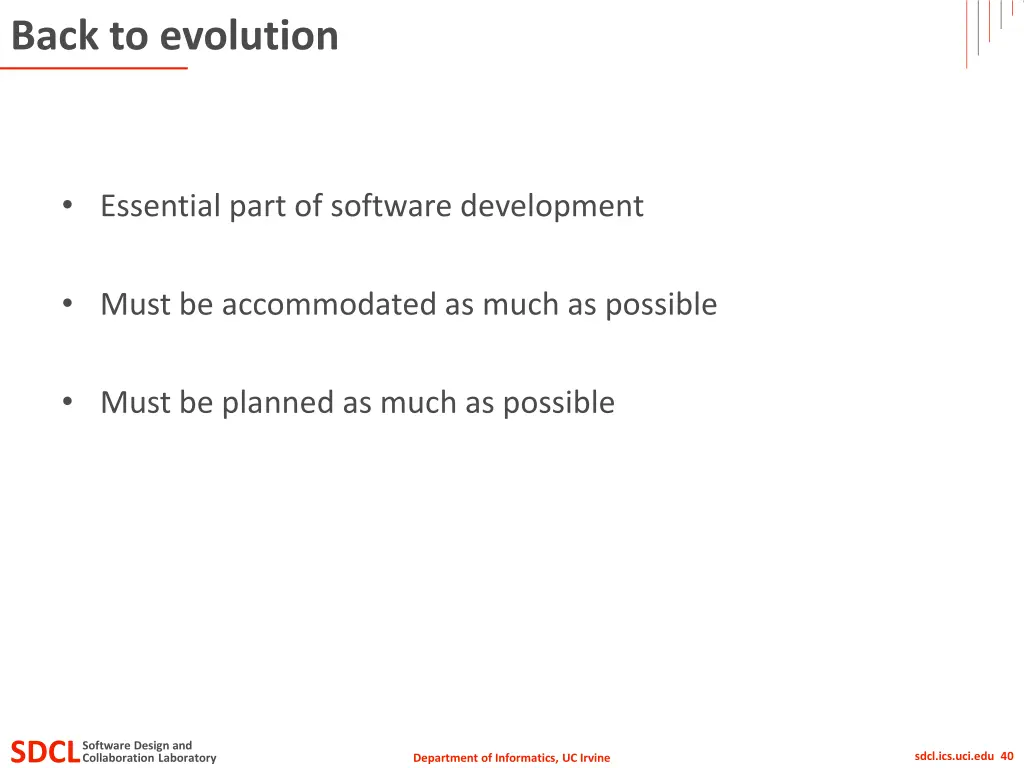 back to evolution